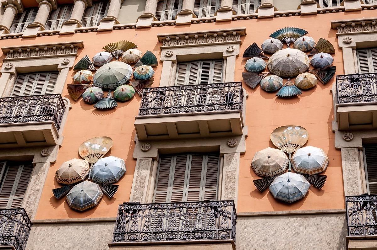 Casa Bruno Cuadros along Barcelona's La Rambla was an umbrella shop in the 1880s