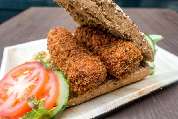Kroketten--cylindrical croquettes with a crunchy, fried shell and a soft middle--are often served in a roll and are a staple of Dutch cuisine