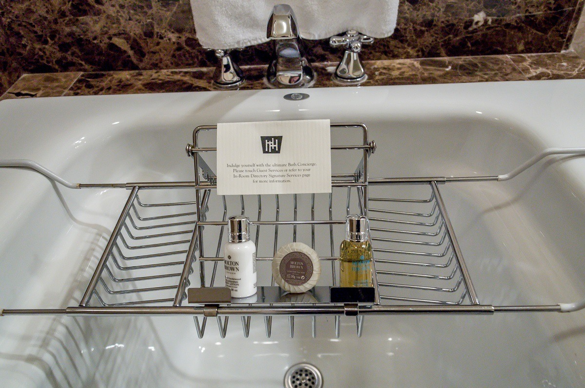 The "Bath Concierge" valet at The Hermitage Hotel Nashville.