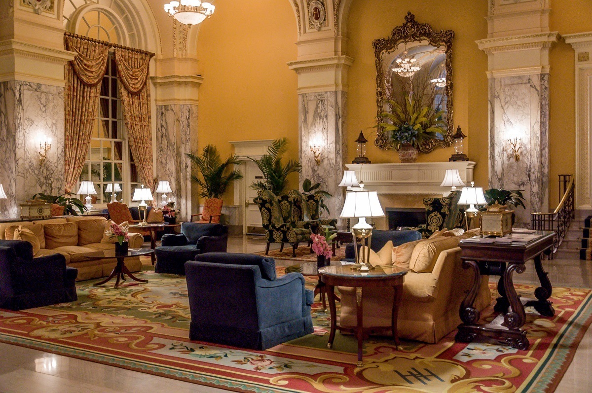 Chairs in the lobby