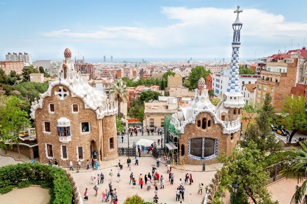 Park Guell in Barcelona, Spain