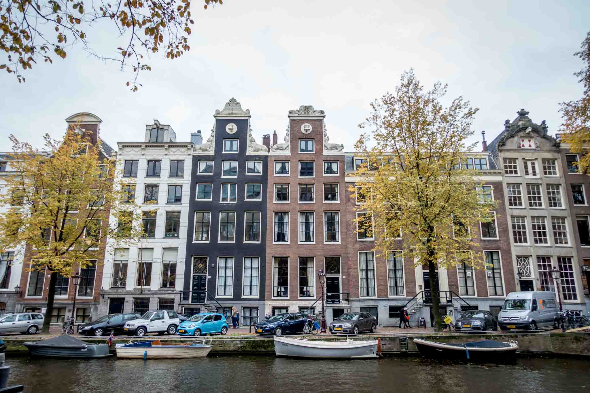 Some of the beautiful, historic canal houses. Just taking in the sights is one of the best free things to do in Amsterdam in a day
