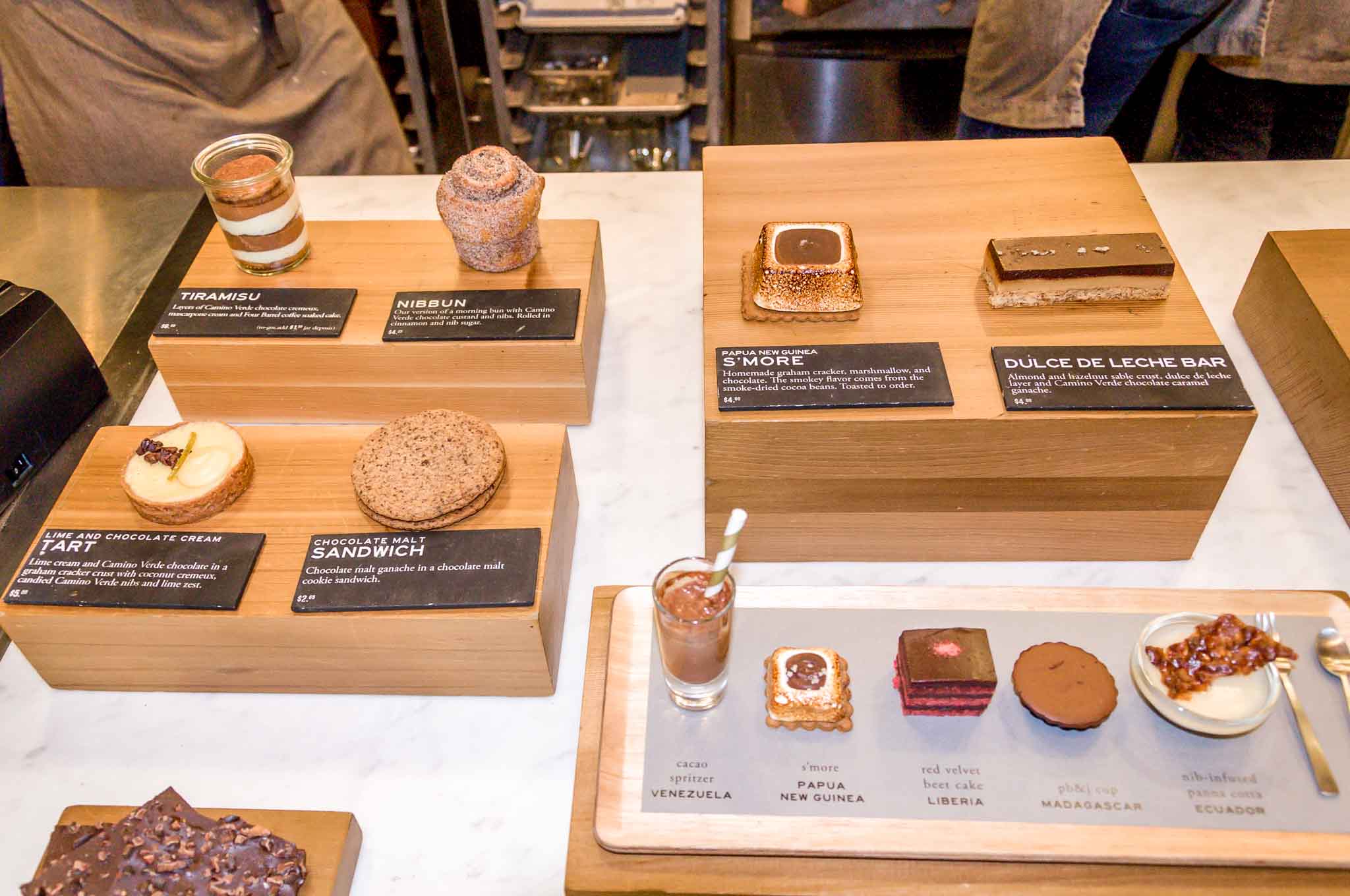 Chocolate treats for sale at Dandelion Chocolate