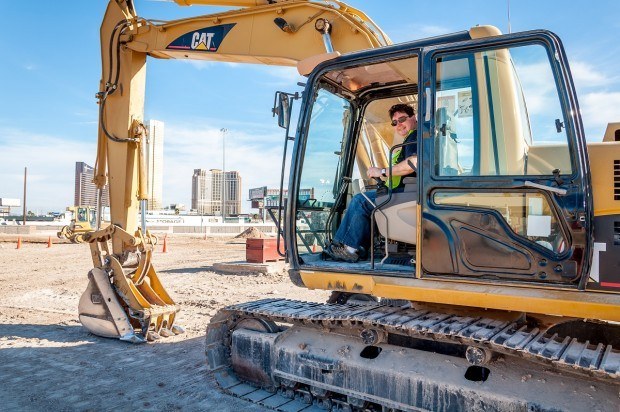 Another happy student at Dig This, the construction playground in Las Vegas, Nevada.