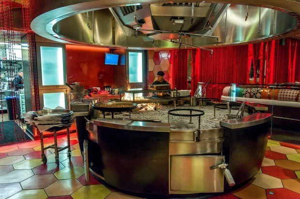 The paella pit at Jaleo by Jose Andres in Las Vegas.