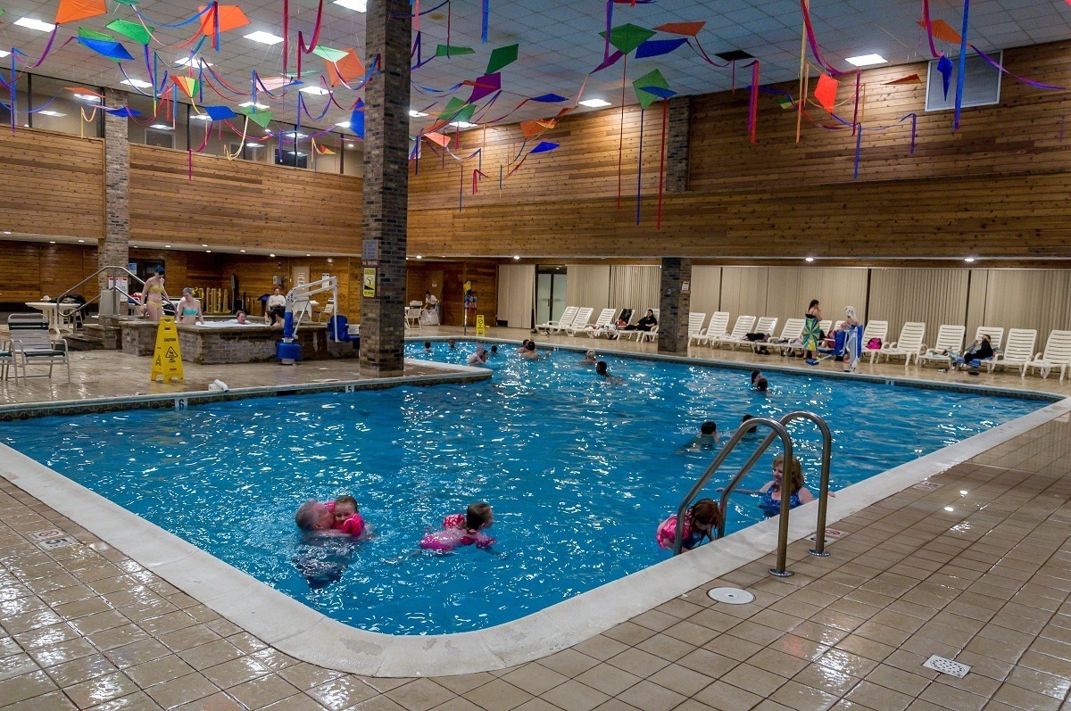 The Split Rock Resort indoor pool.