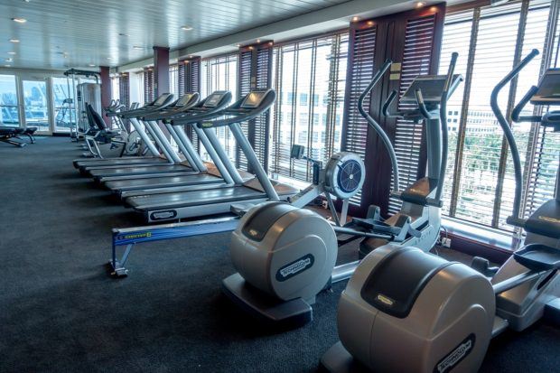 The gym aboard Fathom's Adonia