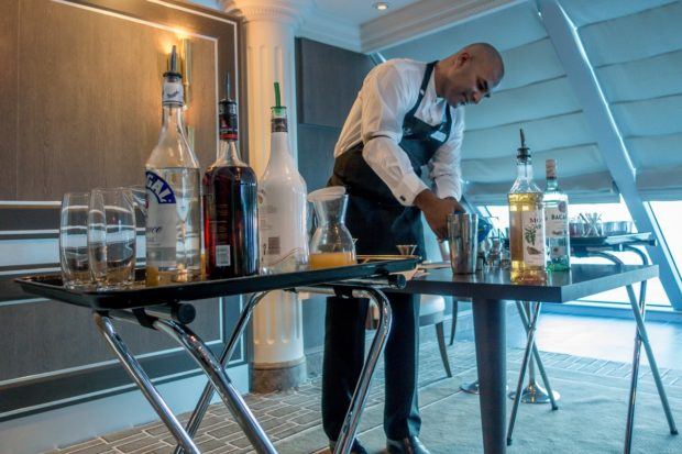 Cocktail class onboard the Adonia cruise ship