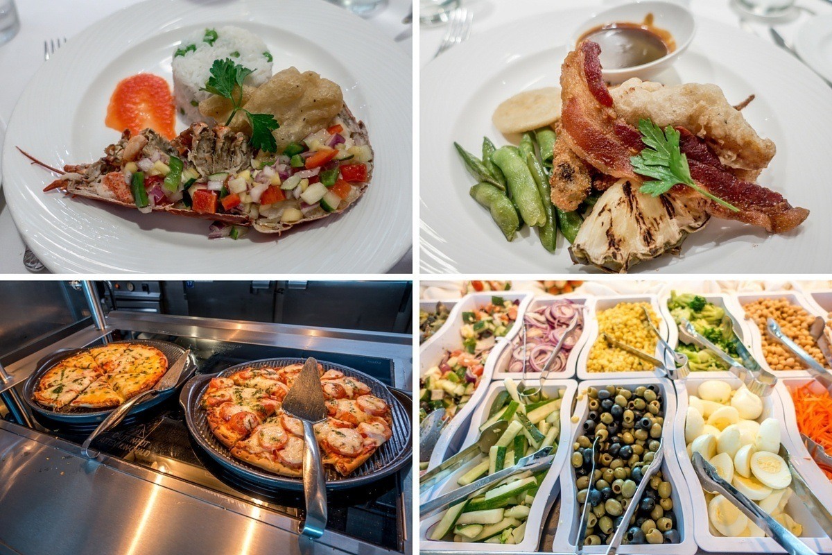 Some of the food on the Adonia cruise ship