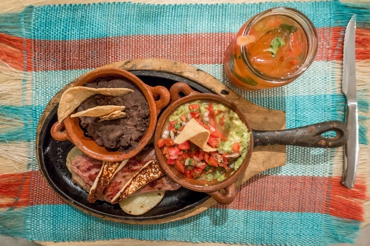 The steak arrachera at the Costeñito Bistro at the Hotel B Cozumel.