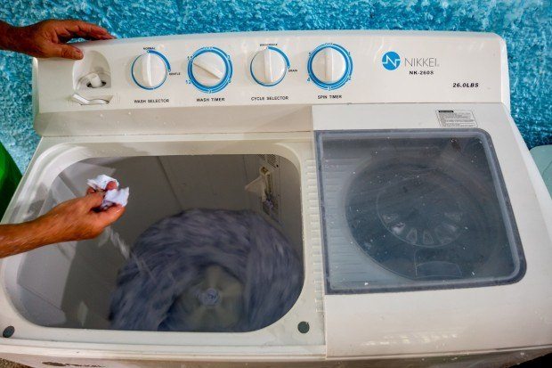 One step in the paper recycling process involves a washing machine