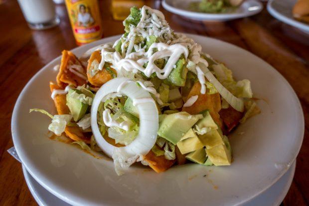 Chilaquiles at the Lol-Ha restaurant in Akumal, Mexico.