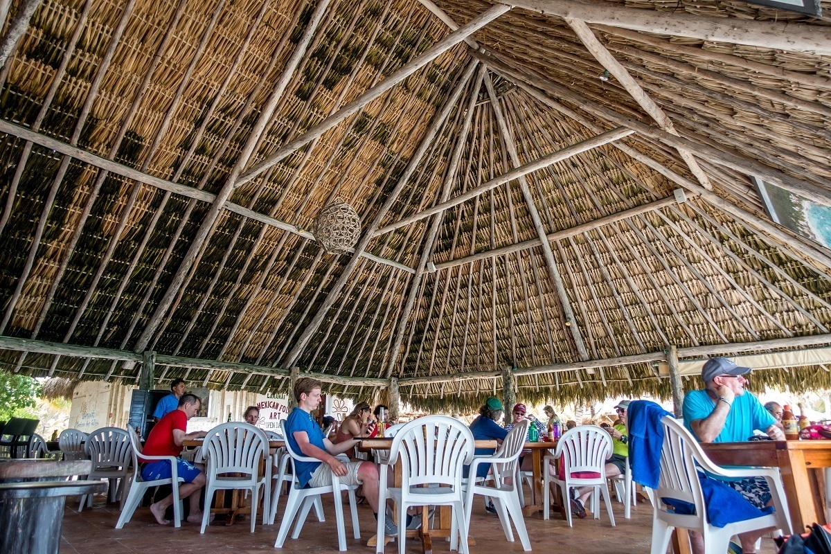 The Lol-Ha restaurant on Akumal beach.