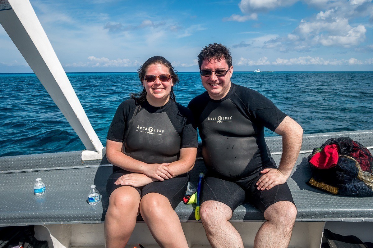 On the Dive with Martin boat in Cozumel.