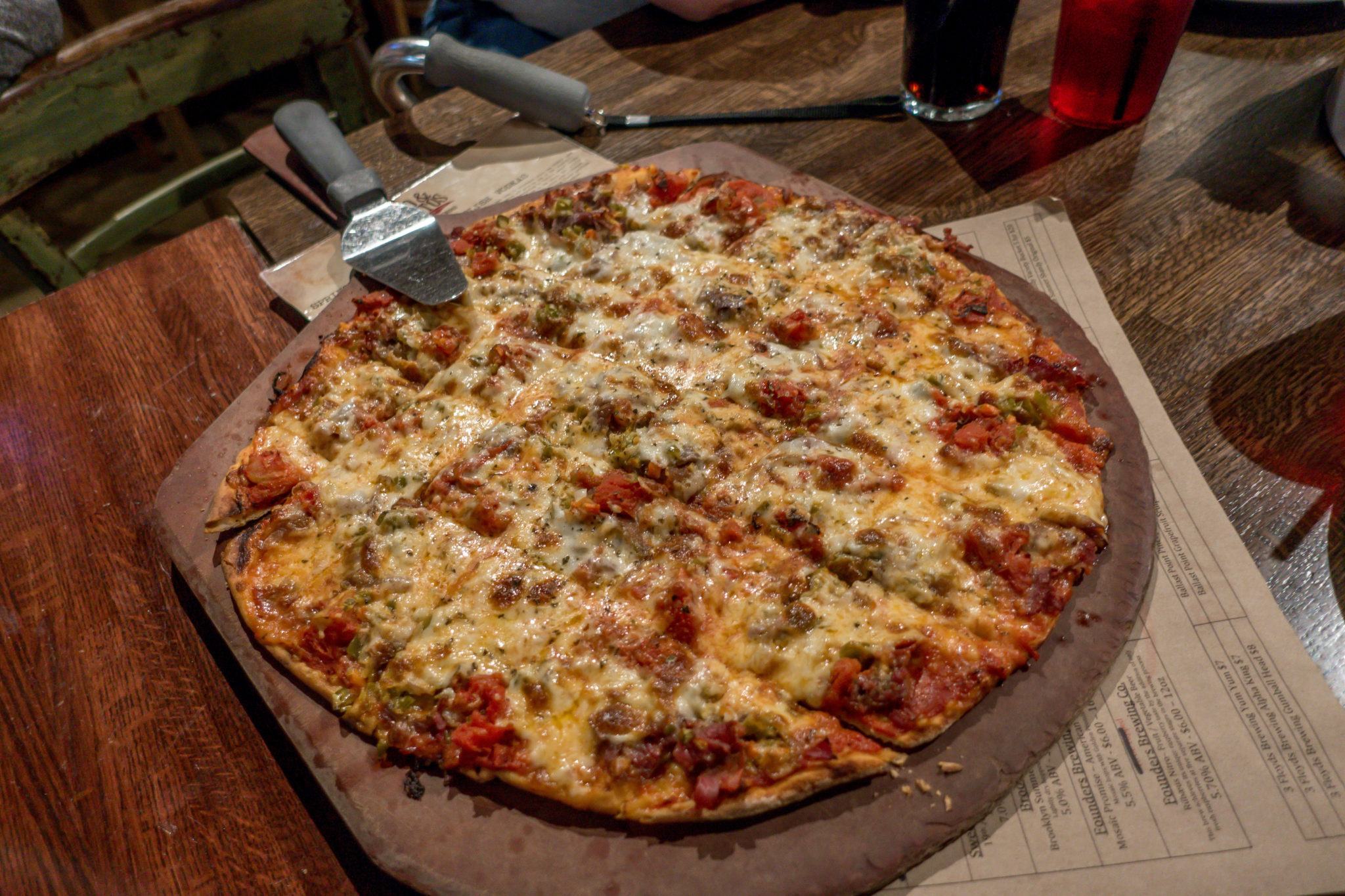 Flo & Santo's features Italian and Polish specialties. This is just one of the unique pizzerias you can visit with Chicago Pizza Tours