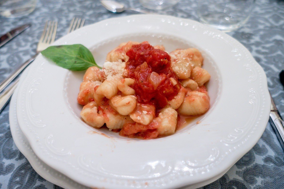 This great gnocchi was one of the finished products of our cooking class in Rome, Cooking with Nonna from Eating Italy