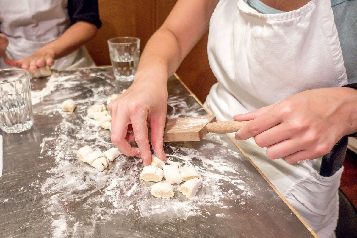 Making gnocchi takes skills, which we learned in a Rome cooking class