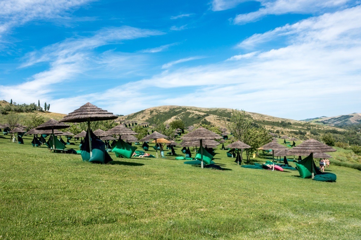 Sitting on the hillside at Villaggio della Salute Piu, a spa and waterpark in northern Italy