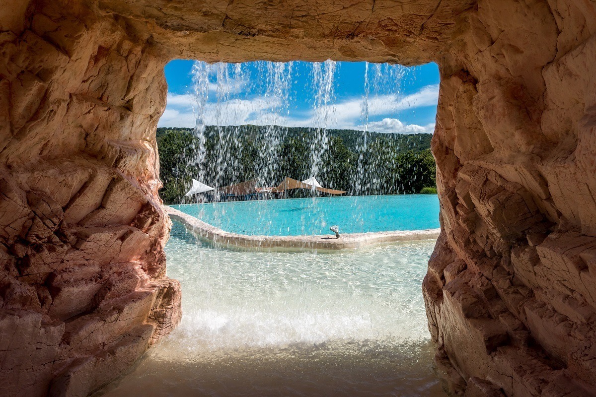 One of the lovely pools at Villaggio della Salute Piu outside Bologna, Italy