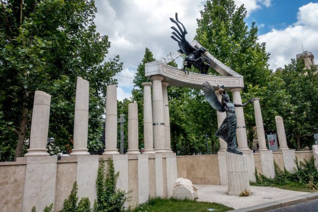 The monument at Liberty Square in Budapest is still controversial over 2 years after its unveiling