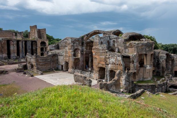 The Large and Small Bath complexes at Hardian's Villa in Tivoli, Italy