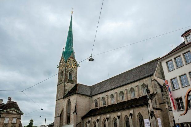 The Fraumunster Church in Zurich, Switzerland.
