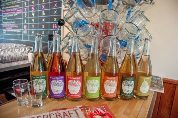 Some of the product offerings at Good Intent Cider. The cidery is one of 12 stops on the Central PA Tasting Trail.