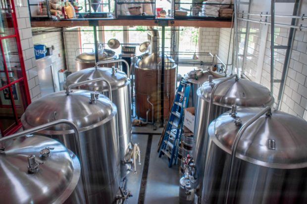 The craft brews at Happy Valley Brewing Company are made on-site in State College, Pennsylvania