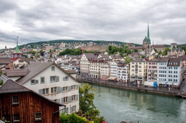 Walking in the Rain – a Zurich Walking Tour The old city of Zurich, Switzerland.