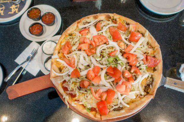 Taco pizza is one of the most popular items at Central PA's Robin Hood Brewing Company