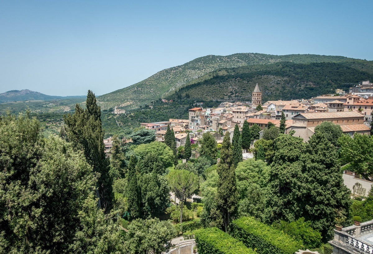 The view over Tivoli from the terrace of Villa d'Este, Tivoli