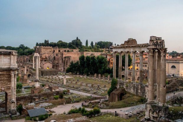 Overlooking the Roman Forum from the Campidoglio