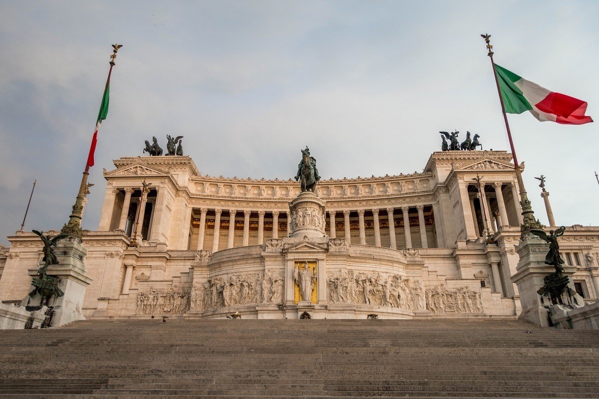Vittorio Emanuele Monument in Rome Italy