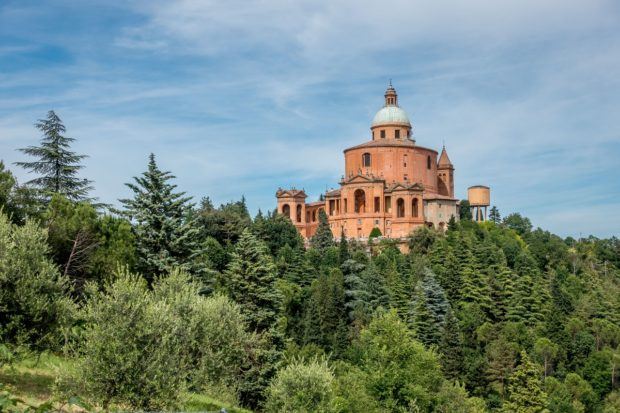 The hilltop Basilica San Luca is a highlight of Bologna sightseeing