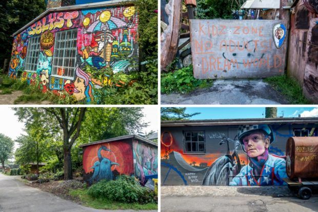 There is so much colorful art and personality around the community of Copenhagen Christiania