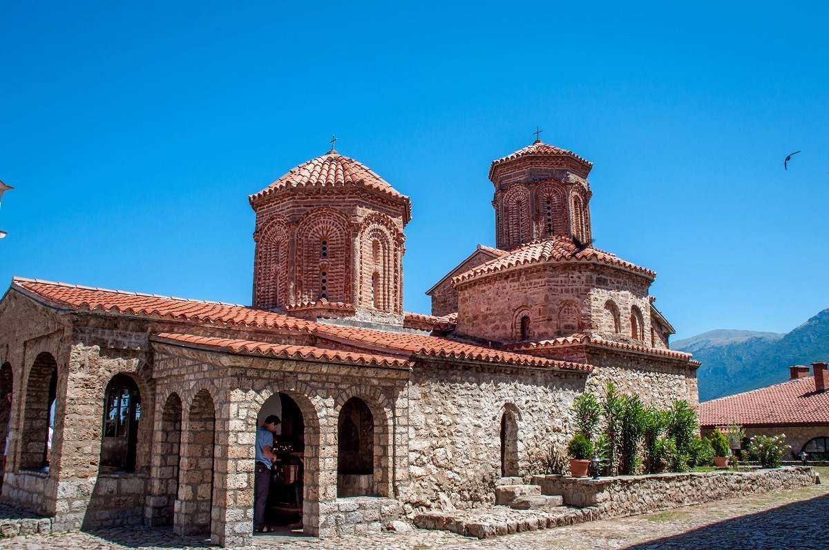 The Monastery of St Naum on the shores of Lake Ohrid.