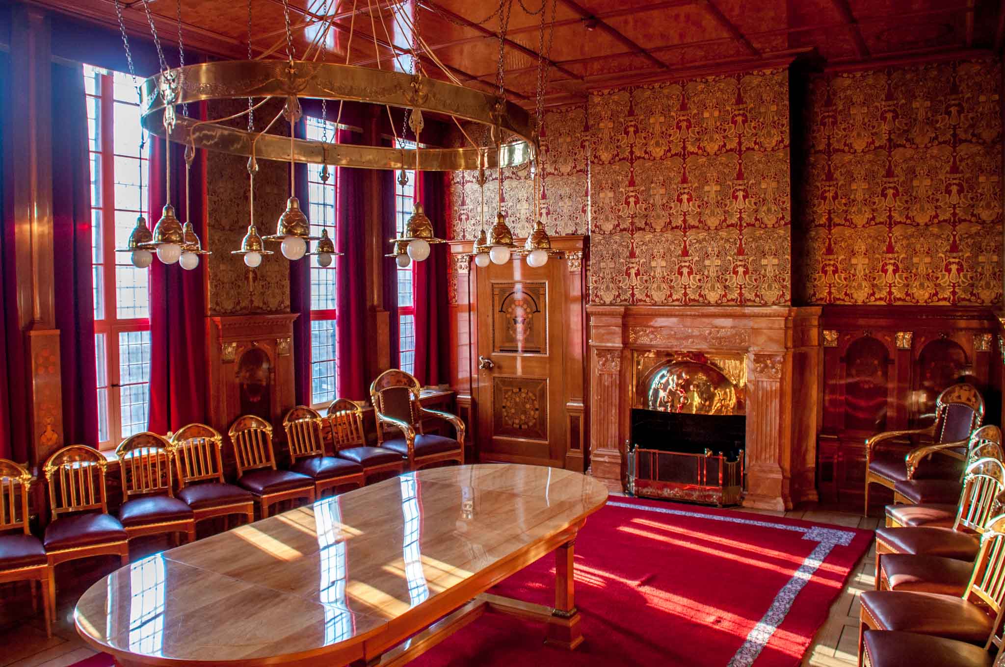 The Golden Chamber in Bremen, Germany's Town Hall. This 400-year-old room is used only by special guests and dignitaries