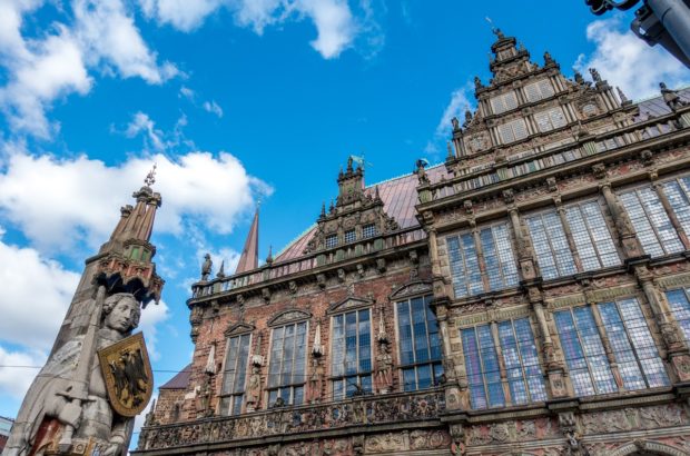 The Perfect Place in Germany The Bremen Town Hall and Bremen Roland statue in Bremen, Germany, are collectively a UNESCO World Heritage Site