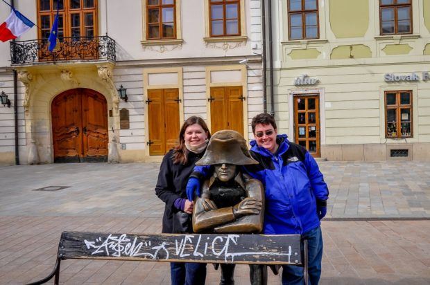 Taking my best travel item to Bratislava, Slovakia in 2014.