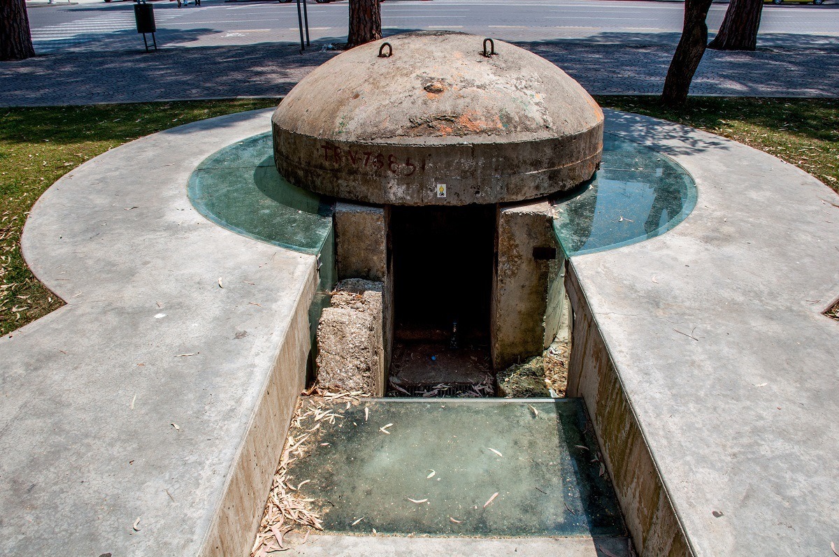 One of the nearly 800,000 concrete bunkers in Albania to defend it from an enemy that did not exist.
