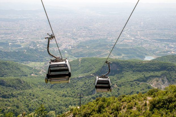 One of our favorite things to do in Tirana is the Dajti Express cable car to the top of Mount Dajti