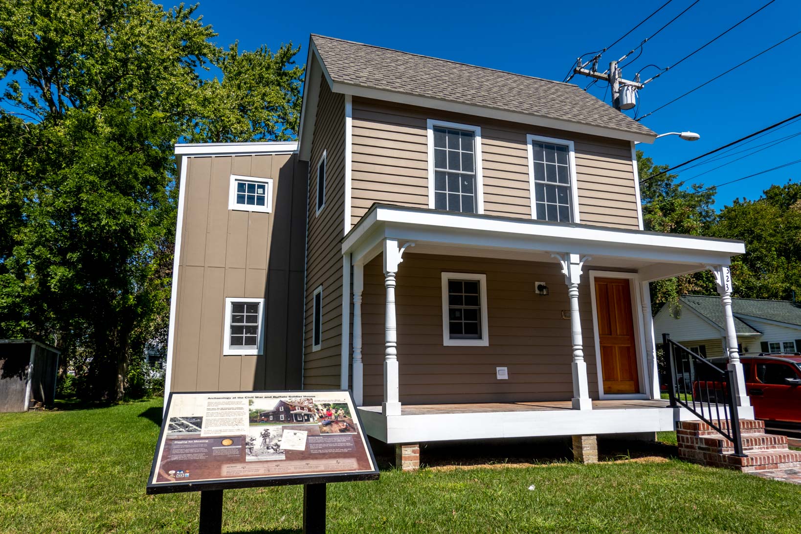 Wood shingled house, the Civil War and Buffalo Soldier house in The Hill
