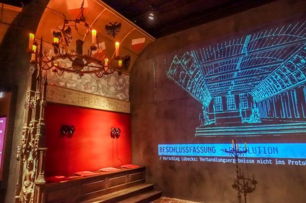 At the Hanseatic League Museum in Lubeck, Germany, visitors can listen in on a meeting of the League recounted CNN-style