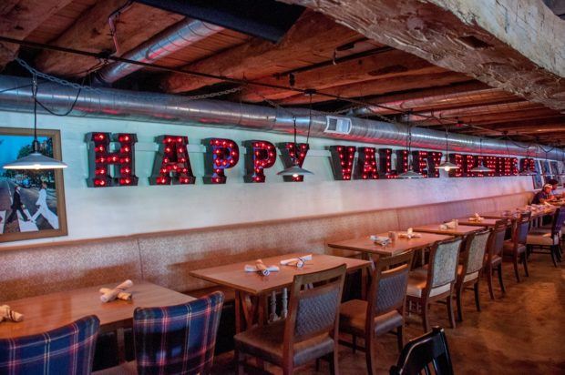 The downstairs lounge at Happy Valley Brewery in State College.