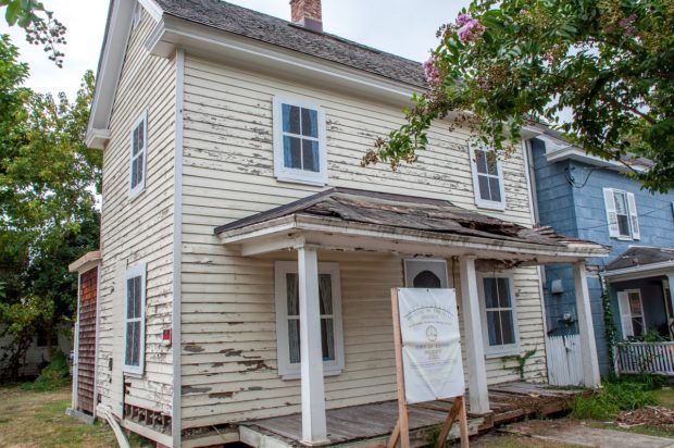 One of the homes in the historic African-American settlement of The Hill in Easton, MD, that is slated for repair