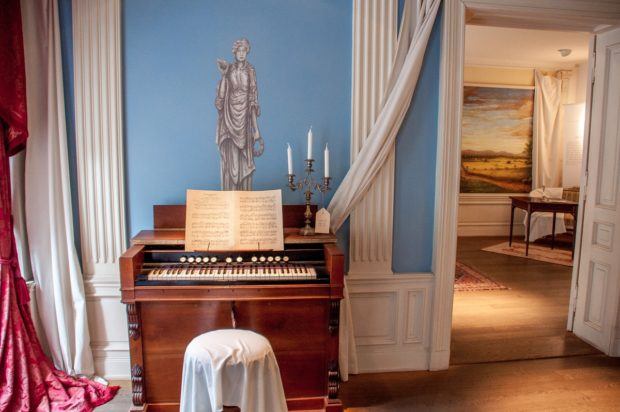 A room in the Buddenbrooks House Literary Museum in Lubeck, Germany