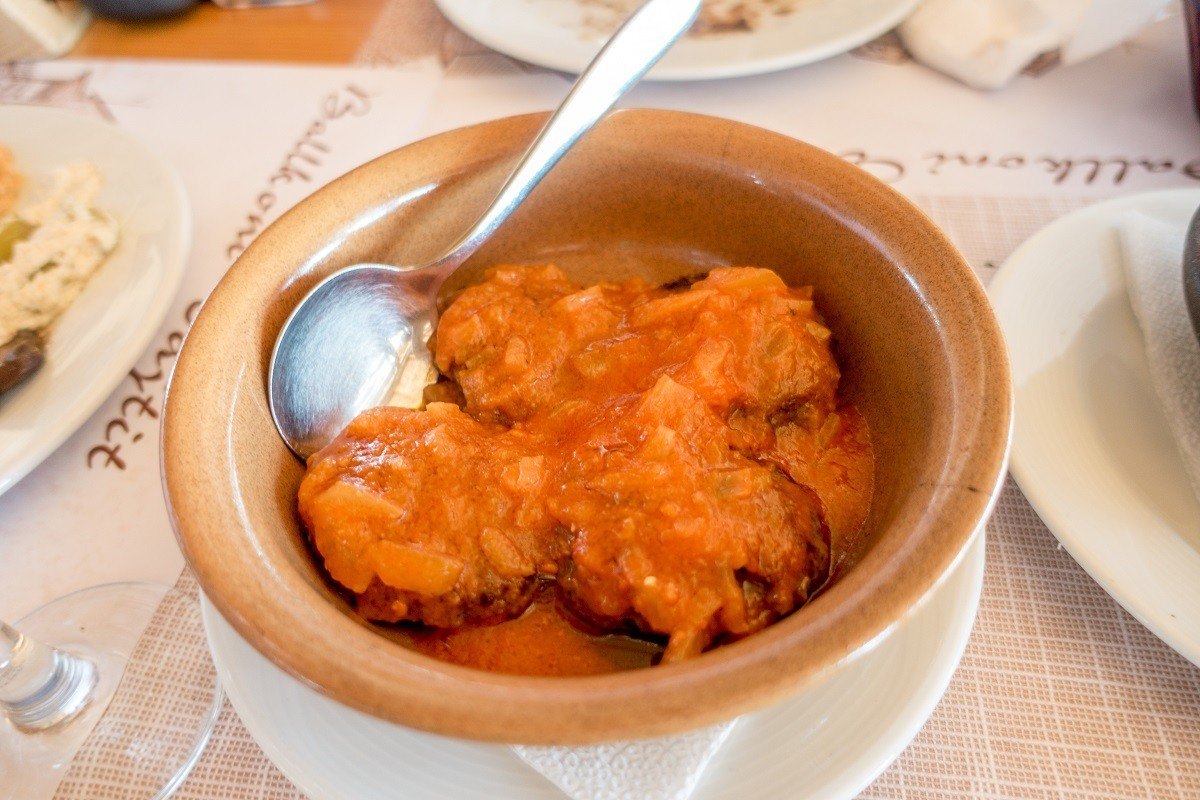 One of the popular Albanian dishes, qofta korca is a veal meatball dish served in Albania