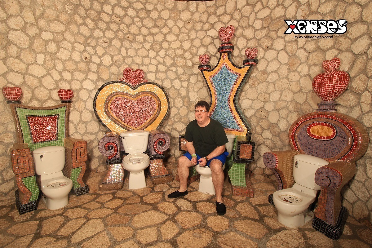The (very public) throne room at Xenses park in Riviera Maya, Mexico