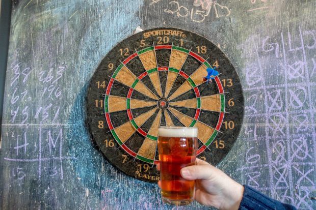 Santa Fe Brewing Company is a great place to try some beer, play darts, and hang out for the afternoon