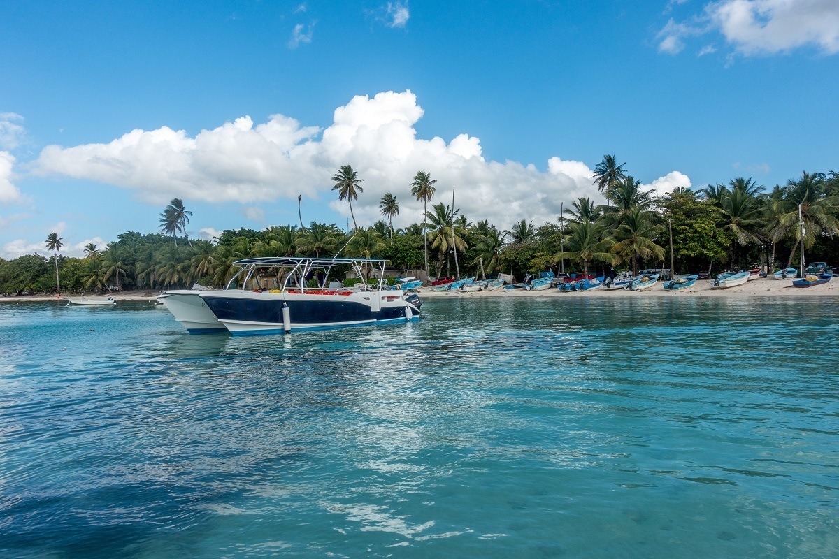 Leaving Bayahibe on our private yacht bound for Saona Island Dominican Republic